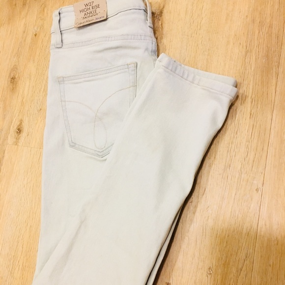 calvin klein white skinny jeans